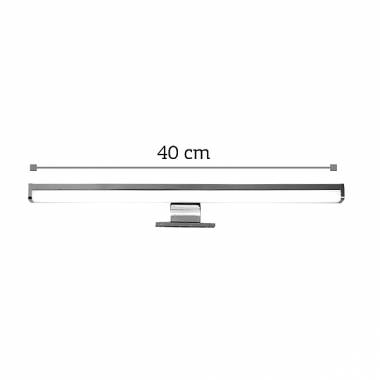 Επιτοίχιο φωτιστικό LED 10W 4000K από πλαστικό σε χρώμιο απόχρωση D:40cm