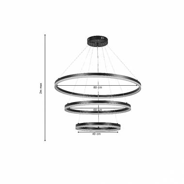 Κρεμαστό φωτιστικό LED 100W 3CCT (by switch on base) D:60cm