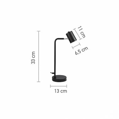 Επιτραπέζιο φωτιστικό σε λευκό χρώμα 1XGU10 D:33cm