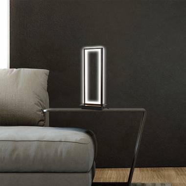 Επιτραπέζιο φωτιστικό LED 16W 3000K από αλουμίνιο σε μαύρη απόχρωση D:40cm