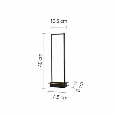 Επιτραπέζιο φωτιστικό LED 16W 3000K από αλουμίνιο σε μαύρη απόχρωση D:40cm