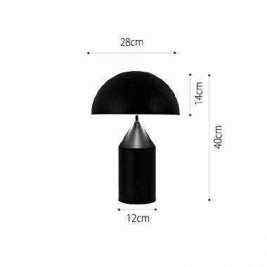 Επιτραπέζιο φωτιστικό σε μαύρο χρώμα 3XE14 D:40cm