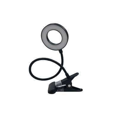 Φωτιστικό LED 7W 3CCT (by switch) με κλίπ σε μαύρο χρώμα D:38cm