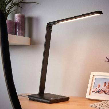 Επιτραπέζιο φωτιστικό LED 7W 3CCT (by touch) σε μαύρο χρώμα D:39cm