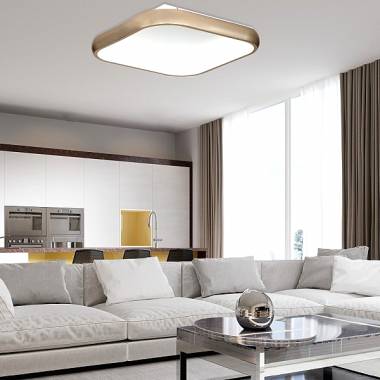 Πλαφονιέρα οροφής LED 78W 3CCT από λευκό μέταλλο και ακρυλικό D:45cm