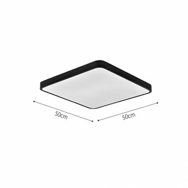 Πλαφονιέρα οροφής LED 96W 3CCT (by switch on base) από λευκό μέταλλο και ακρυλικό D:50cm