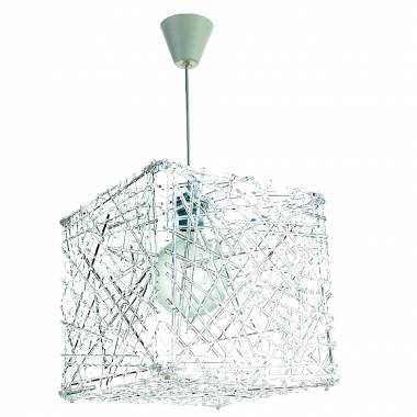 Κρεμαστό φωτιστικό από διάφανο plexiglass 1XE27 D:30cm