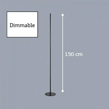 Επιδαπέδιο φωτιστικό LED 24W 3000K από μαύρο μέταλλο D:150cm