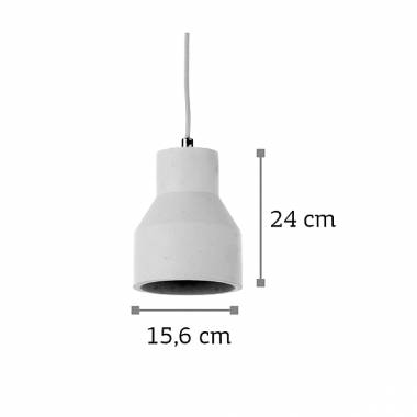 Κρεμαστό φωτιστικό λευκό από γύψο 1XE27 D:15,6cm