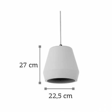 Κρεμαστό φωτιστικό λευκό από γύψο 1XE27 D:22,5cm