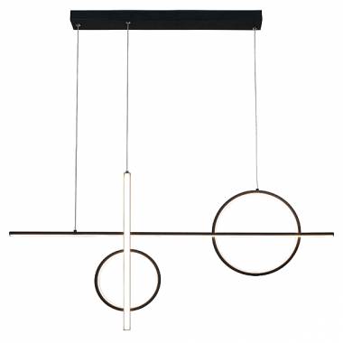 Κρεμαστό φωτιστικό LED 55W 3CCT (by switch) σε μαύρη απόχρωση D:100cm