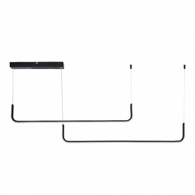 Κρεμαστό φωτιστικό LED 38W 3CCT (by switch) σε μαύρη απόχρωση D:145cm