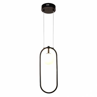 Κρεμαστό φωτιστικό LED 14W 3000K και 1XG9 σε μαύρο χρώμα D:40cm
