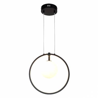 Κρεμαστό φωτιστικό LED 14W 3000K και 1XG9 σε μαύρο χρώμα D:30cm