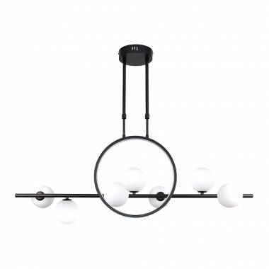 Κρεμαστό φωτιστικό LED 14W 3000K και 7XG9 σε μαύρο χρώμα D:100cm