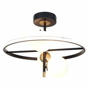 Κρεμαστό φωτιστικό LED 20W 3000K και 4XG9 σε μαύρο και χρυσαφί χρώμα D:50cm