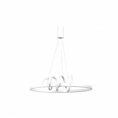 Κρεμαστό φωτιστικό LED 44W 3CCT (by switch on base) σε λευκό χρώμα D:60cm