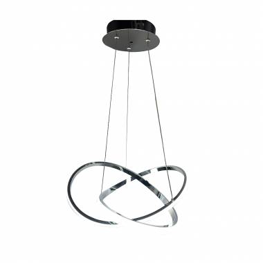 Κρεμαστό φωτιστικό LED 48W 3CCT (by switch on base) σε χρώμιο D:60cm