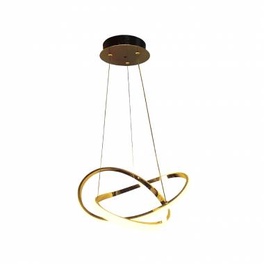 Κρεμαστό φωτιστικό LED 48W 3CCT (by switch on base) σε χρυσό χρώμα D:60cm