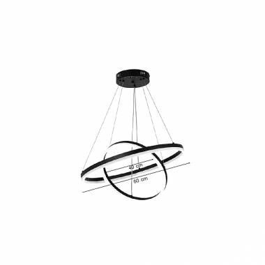 Κρεμαστό φωτιστικό LED 58W 3CCT (by switch on base) D:60cm