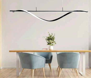 Κρεμαστό φωτιστικό LED 40W 3CCT (by switch on base) σε μαύρο χρώμα D:120cm