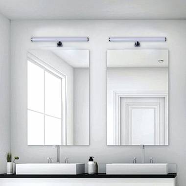 Επιτοίχιο φωτιστικό LED 6W 4000K από πλαστικό σε χρώμιο απόχρωση D:40cm