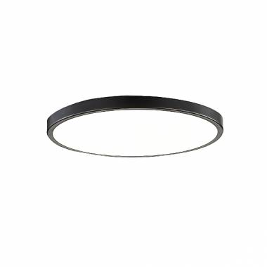 Πλαφονιέρα οροφής LED 150W 3CCT (by switch on base) από μαύρο μέταλλο και ακρυλικό D:80cm