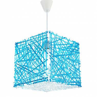 Κρεμαστό φωτιστικό από μπλε plexiglass 1XE27 D:30cm