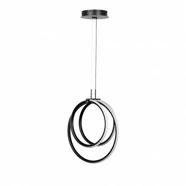 Κρεμαστό φωτιστικό LED 40W 3CCT (by switch on base) σε μαύρο χρώμα D:38cm
