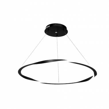 Κρεμαστό φωτιστικό LED 60W 3CCT (by switch on base) σε μαύρο χρώμα D:60cm