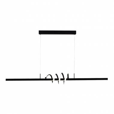 Κρεμαστό φωτιστικό LED 40W 3CCT (by switch on base) σε μαύρο χρώμα D:120cm
