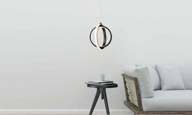 Κρεμαστό φωτιστικό LED 16W 3000K σε μαύρη απόχρωση D:20cm
