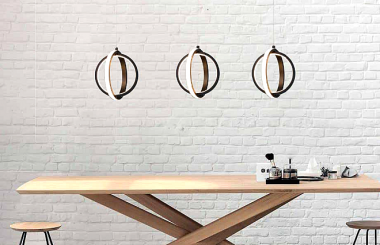 Κρεμαστό φωτιστικό LED 16W 3000K σε μαύρη απόχρωση D:20cm